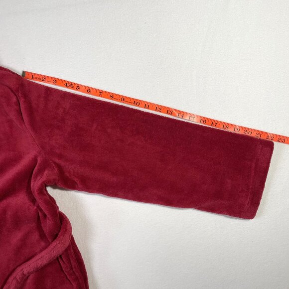 NWT Great Northwest Sleepwear Lounge Robe Heavyweight Plush Red Burgundy Size M - Picture 12 of 15